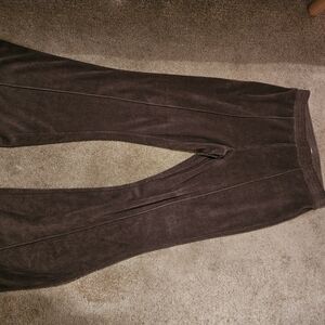 Aerie Army Green Corduroy Track Pants Flare Leg--Medium Short Length